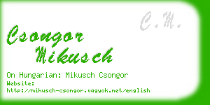 csongor mikusch business card